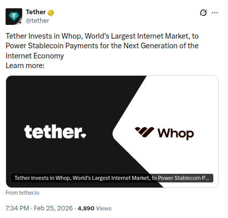 Tether Tweet