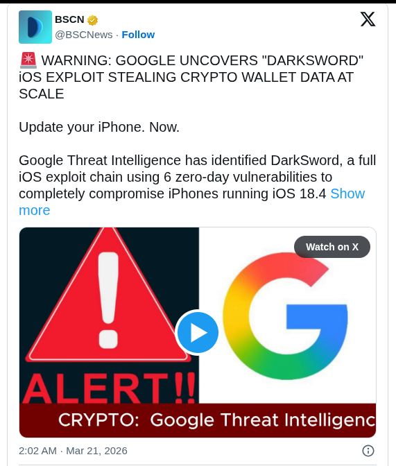 DarkSword iOS Exploit