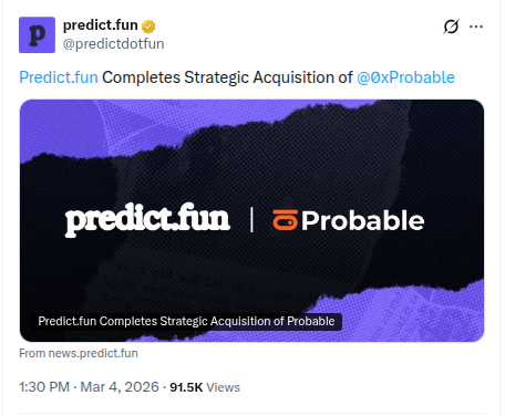 Predict.fun X Post
