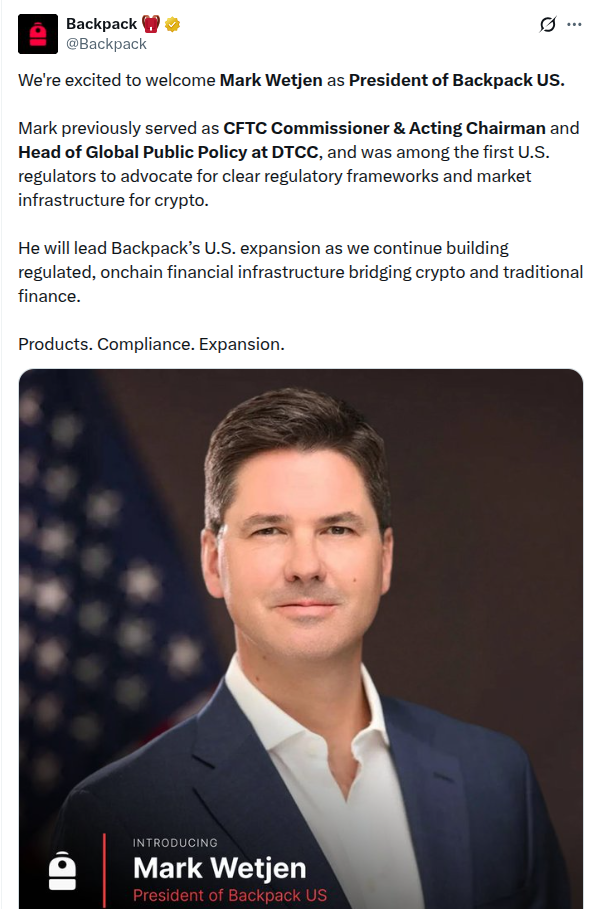 Backpack Exchange Appoints Mark Wetjen to Lead U.S. Expansion