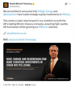 Stack BTC X Post