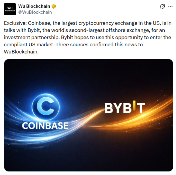 Coinbase in Talks With Bybit for Potential Investment Partnership