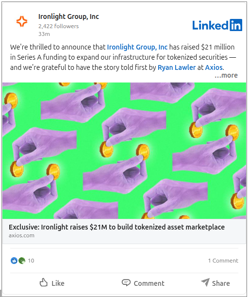 Ironlight Group LinkedIn Post