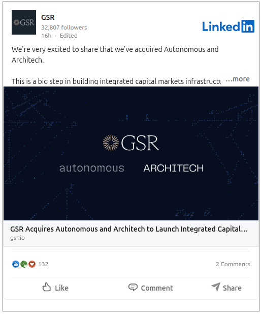 GSR LinkedIn Post