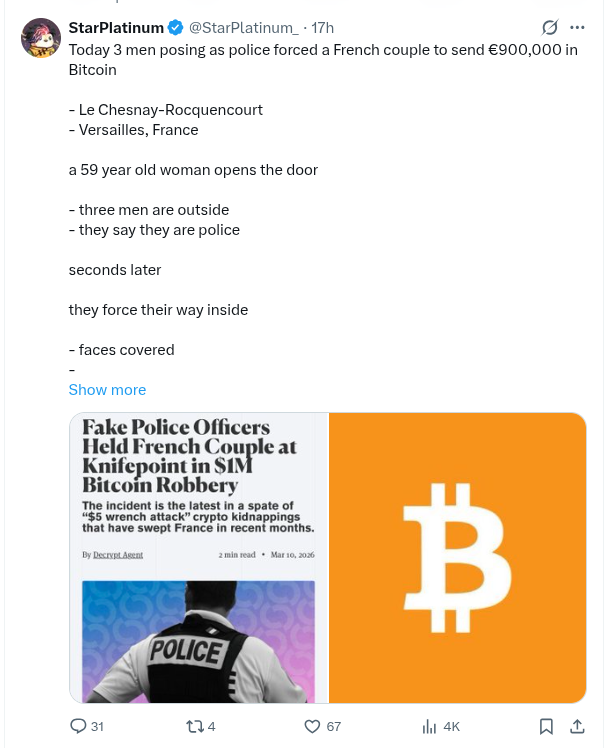 €900,000 in Cryptocurrency Stolen