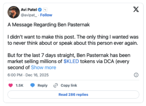Avi Patel's X post regarding Pasternak