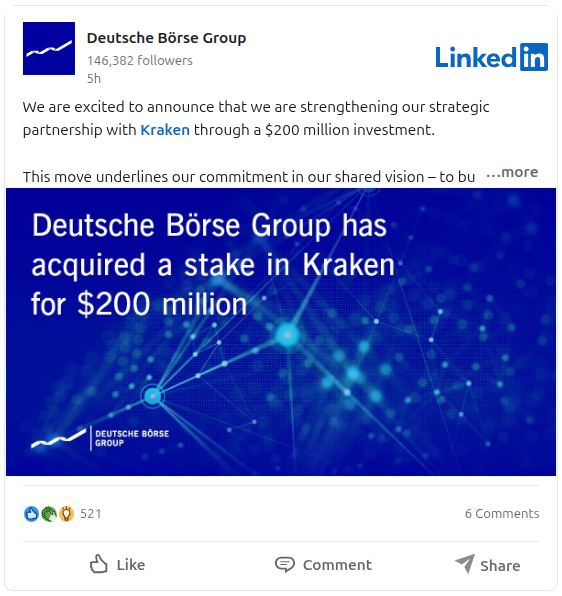 Deutsche Borse LinkedIn Post