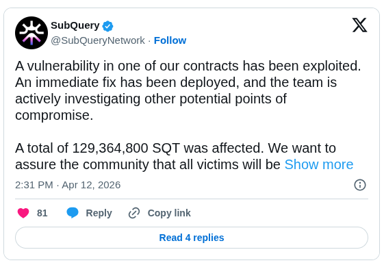 SubQuery Staking Contract Exploit