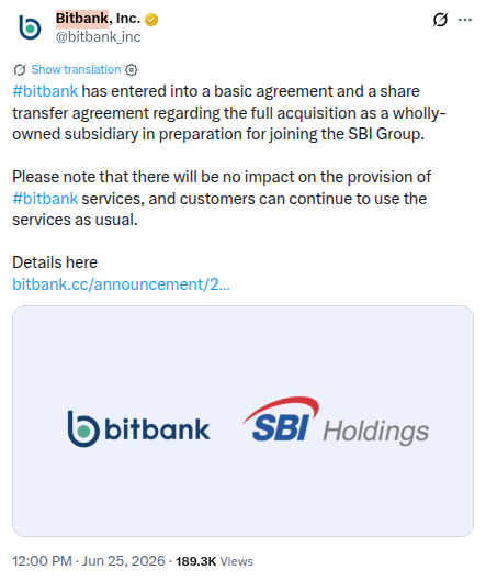 Bitbank X Post