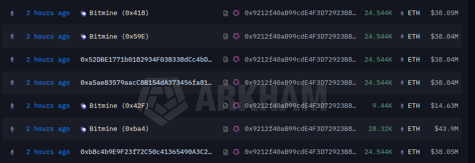 Bitmine Stakes 160,480 ETH