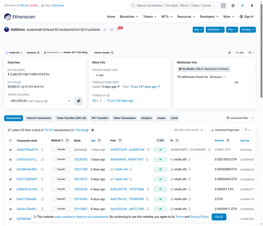 Ethereum Name Service Lookup