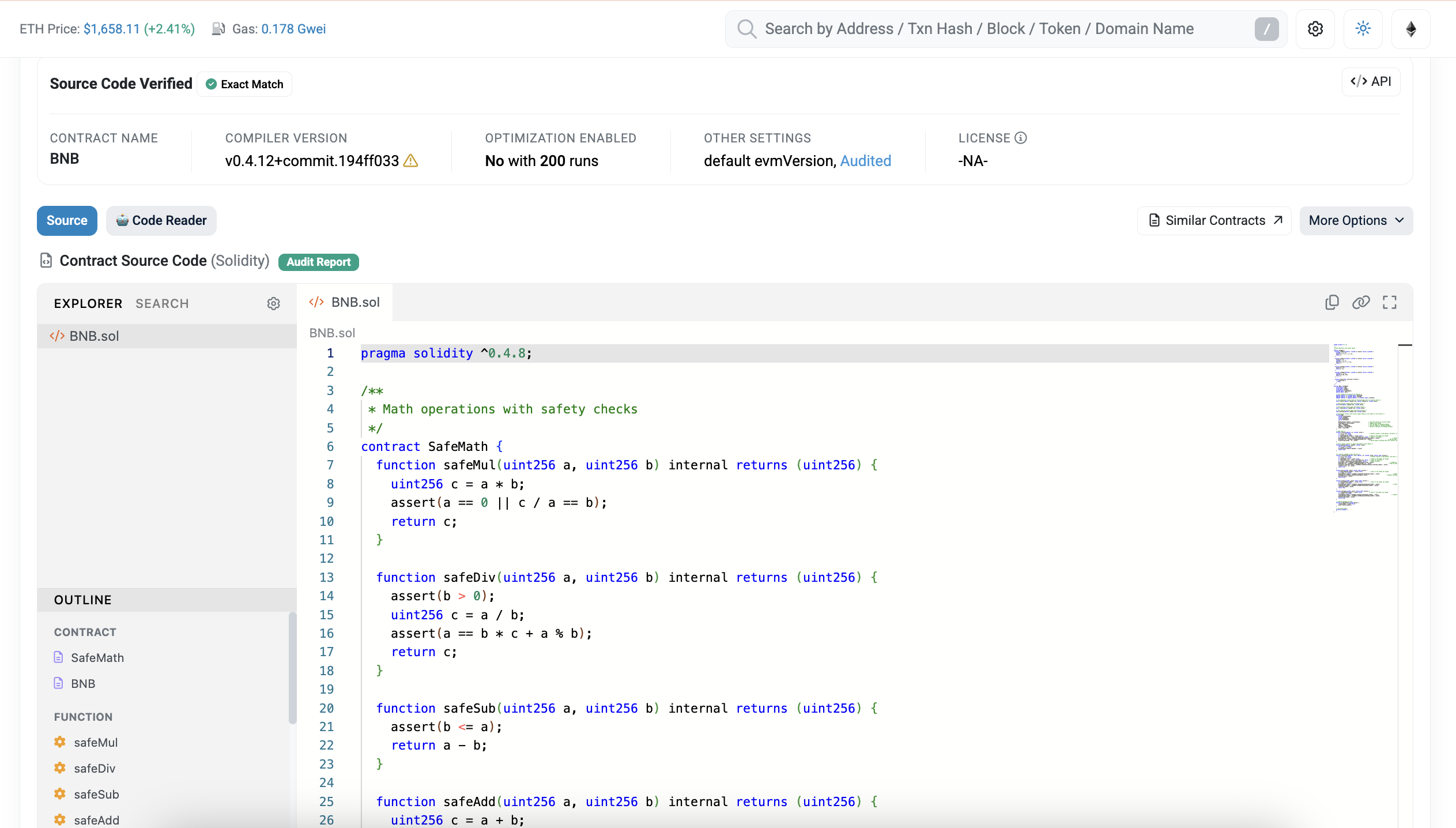 Smart Contract Explorer
