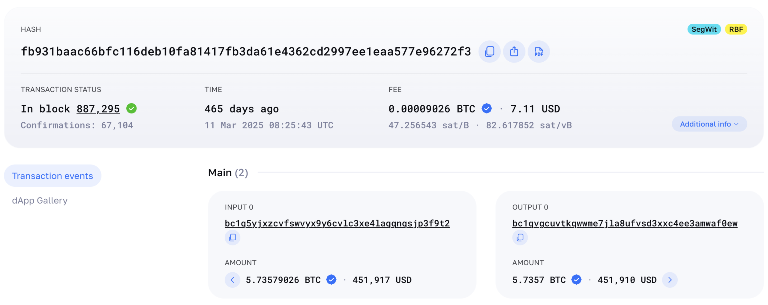 Changelly Freeze Record