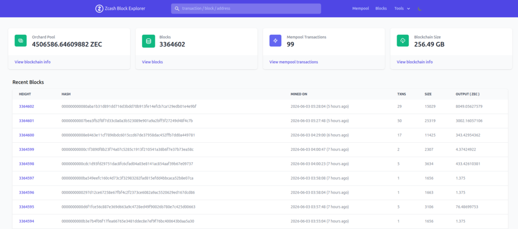 Zcash-Explorer