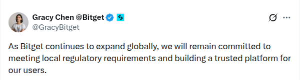 Bitget CEO Gracy Chen