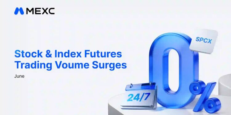 MEXC June Stock Futures Volume Grows 261% as SPCX Surges 145x