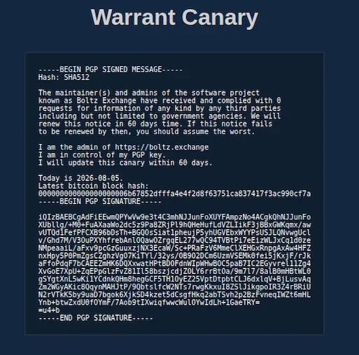 Warrant Canary